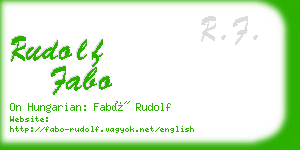 rudolf fabo business card
